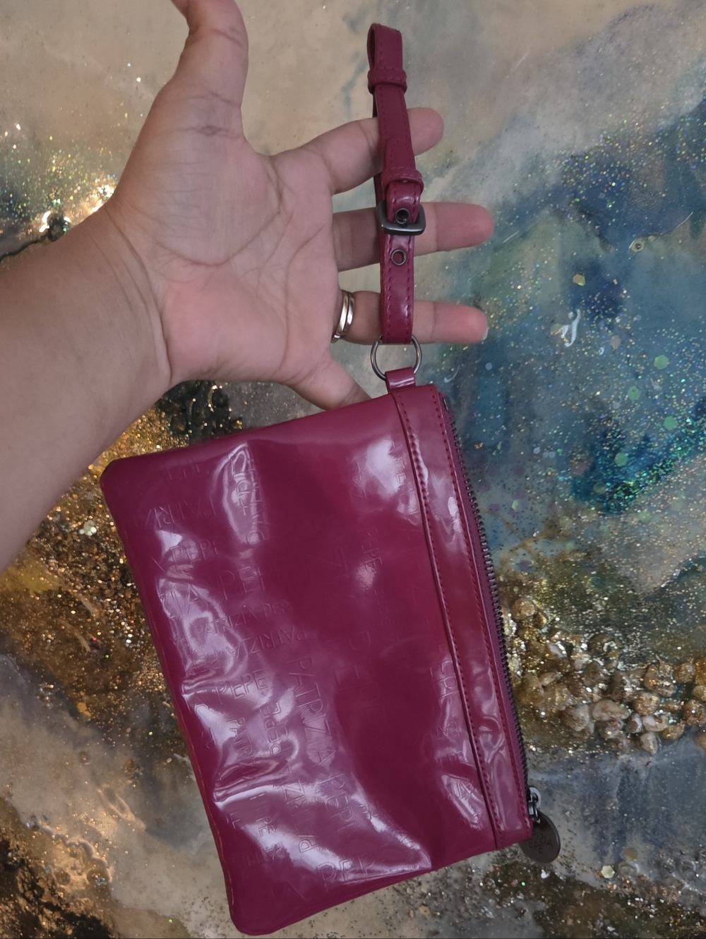 Patrizia Pepe Patent Clutch -